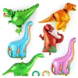 Dinosaur Foil Balloons, 6 Pcs Cartoon Dinosaur Mylar Balloons, Giant Dino Animal Balloons for Dino Birthday Party Decorations Baby Shower Gender Reveal