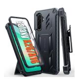 FNTCASE for Samsung Galaxy A26-5G Case: for Galaxy A16-5G Case Military Grade Rugged Cell Phone Cover with Kickstand & Holster | Shockproof Protection Heavy Duty Protector with Belt-Clip (Black)