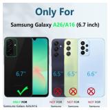 FNTCASE for Samsung Galaxy A26-5G Case: for Galaxy A16-5G Case Military Grade Rugged Cell Phone Cover with Kickstand & Holster | Shockproof Protection Heavy Duty Protector with Belt-Clip (Black)