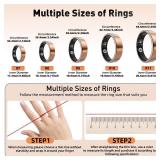 Smart Ring with Sleep Monitoring, Step Counting, Heart Rate, Blood Oxygen, Blood Pressure for iPhone and Android, No Subscription Fee, IP68 Waterproof Health Tracker (Silver, 10)