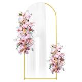 Putros Metal Arch Stand 6FT Gold Wedding Balloon Arched Backdrop Stand Square Arch Frame for Birthday Party Bridal Baby Shower Ceremony Decoration