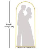 Putros Metal Arch Stand 6FT Gold Wedding Balloon Arched Backdrop Stand Square Arch Frame for Birthday Party Bridal Baby Shower Ceremony Decoration