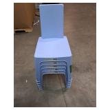 Garbar Kids Chair - Whimsical Blue Stackable Set of 5