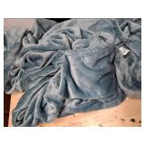 Oeko-Tex Certified Plush Blue Blanket Twin Size