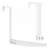 FYY Over The Door Hooks Hanger, 2 Pack Collapsible Folding Over Door Clothes Drying Rack Space Saving Laundry Hanging Storage Hook for Clothing, Coats, Towels for Bedroom Bathroom White