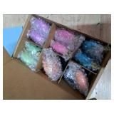 VGEUNA Painted Glass Smiley Face Christmas Ornaments Mini Decorative Hanging Ornaments for Birthday Party Christmas Set of 12