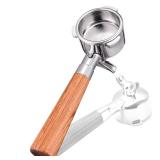 54mm Portafilter for Breville BES870/878/880 Series, Dual Spout Espresso Handle with Siam Rosewood Grip & 304 Stainless Steel Basket