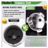 54mm Portafilter for Breville BES870/878/880 Series, Dual Spout Espresso Handle with Siam Rosewood Grip & 304 Stainless Steel Basket