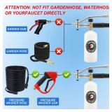 Tool Daily Foam Cannon with Dual Connector Accessory, 1/4 Inch Quick Connector, 5 Pressure Washer Nozzle Tips, 1 Liter