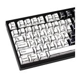 GEKUCAP Black and White Manga Theme Keycaps 136 Keys, Dye-Sublimation PBT Custom Keycap Set, Cherry Profile Keyboard Keycaps for 60% 65% 70% 75% 100% Cherry Gateron MX Switches Mechanical Keyboard