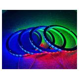 Sando Tech 4PCS 8\" Car LED Speaker Decorative Light Kit Dream Color Chasing Flow Series Spacer Ring Light Coaxial Speaker Lights Bluetooth App & Remote Controlled (4)