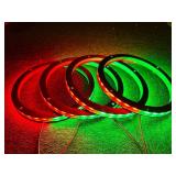 Sando Tech 4PCS 8\" Car LED Speaker Decorative Light Kit Dream Color Chasing Flow Series Spacer Ring Light Coaxial Speaker Lights Bluetooth App & Remote Controlled (4)