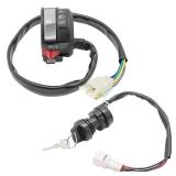 M MATI Start Stop Headlight Switch & Ignition Key Switch for Yamaha Warrior 350 Grizzly 600 1996-2001 Big Bear 350 Wolverine 350 1995-2001 Kodiak 400 1993-1999 Moto-4 350 1995