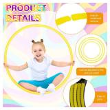WinnerWhy 2 Pcs Toy Hoop Exercise Hoop Detachable Adjustable Plastic Toy Ring Playground Equipment for School Colored Circles Exercise Ring for Teens Dog Agility Equipment(Yellow,26 Inch)
