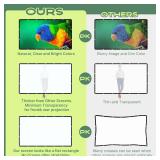 AAJK Projector Screen 150 inch, Washable Projector Screen 16:9 Foldable Anti-Crease Portable Projector Movies Screen for Home Theater Outdoor Indoor Support Double Sided Projection