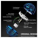 PITKLG Flying Orb Ball 2025 Upgraded Hand Controlled Flying Spinner Ball with RGB Led Lights Boomerang Spinner 360Â°Rotating Soaring UFO Mini Orb Drone Toy Safe for Kids Adults(Blue)