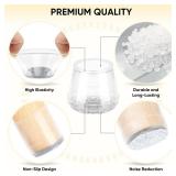 BALEINE Silicone Chair Leg Floor Protectors, Stool Leg Protectors Cap, Non-Slip Chair Leg Caps for Hardwood Floors (Clear-16pcs, Round L)
