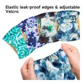Male Dogs Diapers Belly Bands(4Pack), Washable Reusable Male Boy Doggy Wraps Panties for Doggie Puppy Pooping Potty Training Incontinence Marking PaÃ±al para Perro Tie Dye Small