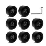 8 Pack Roller Skate Wheels with Bearings Installed, Outdoor Roller Skate Wheels for Double Row Skating, Quad Skates Accessories Outdoor/Indoor Use, 82A, 58 x 32mm