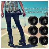8 Pack Roller Skate Wheels with Bearings Installed, Outdoor Roller Skate Wheels for Double Row Skating, Quad Skates Accessories Outdoor/Indoor Use, 82A, 58 x 32mm