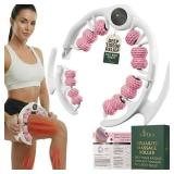 Cellulite Massage Roller, Fascia Blaster, Lymphatic Drainage Massager, Relieve Muscle Soreness, Body Sculpting Tool with Detachable Handles for Thighs, Legs, Buttocks, Gift Exfoliating Brush (Pink)