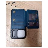 Vinich for iPhone 17 Pro Wallet Case with Card Holder, RFID Blocking Credit Slots Kickstand Shockproof Phone Cover Fit for iPhone 17 Pro 6.3\" Blue