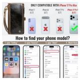 Defencase for iPhone 17 Pro Max Case Wallet with RFID Blocking Card Holder for Women and Men, Fashion PU Leather Magnetic Snap Flip Zipper Strap Wallet Phone Case for iPhone 17 Pro Max 6.9\", Coffee