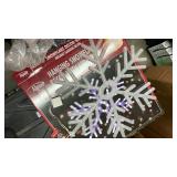 Alpine Corporation 20  x 24  Hanging Light-Up Snowflake Holiday Decoration  White