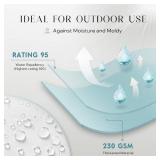 Phantoscope Premium Outdoor Pillow Inserts - Pack of 2 Square Form Water Resistant Decorative Throw Pillows, Couch Sham Cushion Stuffer 12 x 20 inches