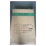 Gray 3-Tier Corner Shelf Unit