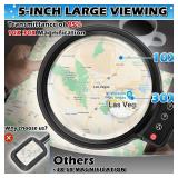 30X 10X Large Floor Magnifying Glass with Light and Stand,72 LED Flexible Gooseneck Floor Magnifying Lamp,2 in 1 Lighted Magnifiers for Close Work, Sewing,Crafts,Hobbiesï¼Blackï¼