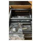 WLIVE Tall Dresser for Bedroom, 6 Drawer Dressers & Chests of Drawers, Fabric Dresser for Closet, Night Stand with Metal Frame, Storage Tower with Fabric Bins, Woodtop, Charcoal Black Wood Grain Print