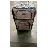 U.S. Traveler Gray Canvas suit case color pink