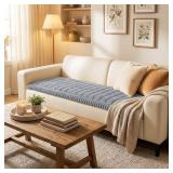 Smiry Couch Cover for Dogs Washable, Non Slip Fuzzy Pet Couch Covers for 3 Cushion Sofa Pet Friendly, Thick Soft Sofa Slipcovers Cushion Protector (Grey, 27.6\" x 59\")