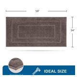 PURRUGS Machine Washable Kitchen Rug 24\" x 59\", Non-Slip/Skid Hallway Runner Rug, Super Absorbent Soft Area Rug for Kitchen, Hallway & Laundry, Grayish Brown