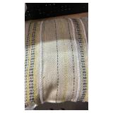 Decorative Throw pillow with Yellow and Navy Pattern