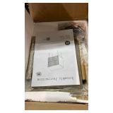 Masupu Night Stand,Mid-Century Modern Bedside Table with 2 Storage Drawer,Small Gold Frame Side End Table for Bedroom,Living Room, Grey