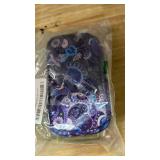 Serfeymi Weekly Travel Pill Organizer 2 Times A Day AM PM Upgraded Rainbow Pill Box 7 Day with Portable Zipper Canvas Pill Case, Medicine Organizer for Pills, Vitamins, Fish Oils - Purple 01