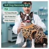 Kuoser Dog Recovery Suit for Dogs After Surgery,Professional Surgical Onesie for Female Male Dogs Spay Neuter,Soft Dog Surgery Suit Bodysuit for Abdominal Wounds Skin Disease,Coffee Leopard XL