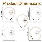 Goktvai 5pcs Headbands Set, 5 Style Fashion Simple Faux White Pearl Head Band for Women Daily Outfit Hair Accessories Bridal Headpiece Wedding Accessory