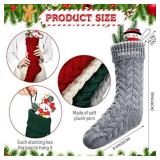 Sumind 4 Pack Personalized Christmas Stocking 18