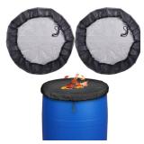 39ââ Mesh Cover for Rain Barrel with Drawstring 2 Pcs Water Collection Buckets Cover Rain Collection Barrels Netting Screen to Keep Leaves and Debris Out