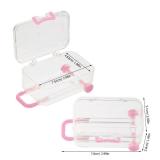 DOITOOL Mini Suitcase Candy Boxes 12 Pcs Clear Plastic Wedding Packaging Boxes Party Favor Storage Containers 3X2X1.5In