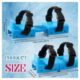 JolliLudo 2 Pair Toddler Ice Skates with Adjustable Hook & Loop Straps, Double Runner Ice Skates with Strap Fastening for Toddlers, Compact 5.7x2.4 Inch, Stability Training Skating Gear in Pink & Blue