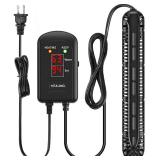 HiTauing Aquarium Heater, 300W Fish Tank Heater with LED Digital Display & 5 Safety Protection, Submersible Aquarium Heater with 2 Suction Cup and 8.2Ft Cord for 40-75 Gallon Fish Tank.