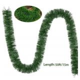 Christmas Garland, Artificial Non-Lit Soft Green Garlands - Festive Holiday Decor for Indoor Use