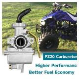 FVRITO PZ20 Carburetor Kit for Tao tao Coolster 125cc 110cc 90cc 70cc 50cc Kazuma Baja Chinese ATV Quad 4 Wheeler SunL NST Roketa Loncin Lifan XR80 CRF70 4 Stroke Go Kart Pit Dirt Bike Parts