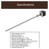 YEJMKJ Nema 17 Lead Screw Stepper Motor 15.75in/400mm T8 Low impedance 1.7A Brass Nut 1m Cable 2 Phase 4 Lead 0.4Nm/56.64oz.in Bipolar High Torque 42x40mm Motors for 3D Printer/CNC Machine/Automation