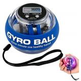 JWKPA Torque Ball Hand Exerciser,Gyro Ball Hand Wrist Exerciser with Counter,Compact and Portable, Auto-Start Colorful Lighting,Designed for Fitness Enthusiasts and Office Workers(Blue)