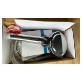 LED Shower Head with Handheld, Color Changing, Shower Head High Pressure with Water Temperature Display, Water Saving Spray Showerheads with 59\" Hose and Shower Bracket for Low Water Pressure, Chrome